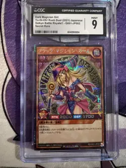 CGC 9 Yu-Gi-Oh Rush Duel 2021 Japanese Dark Magician Girl G001-JP002 - Image 1