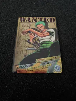 Roronoa Zoro WANTED Japanese One piece AR Carddass Card - Image 1