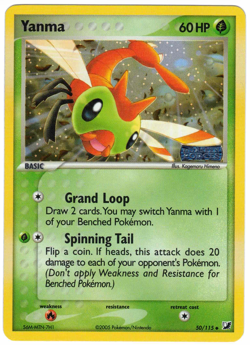 Yanma 50/115 EX Unseen Forces Reverse Holo Rare Stamped Pokemon Card - Image 1