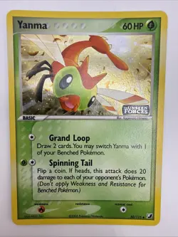 Yanma 50/115 EX Unseen Forces Reverse Holo Rare Stamped Pokemon Card - Image 3