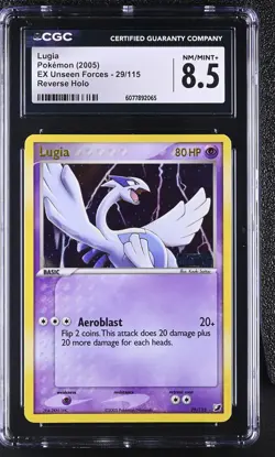 CGC 8.5 Lugia 2005 EX Unseen Forces 29/115 Reverse Holo Stamped Pokemon Card - Image 1