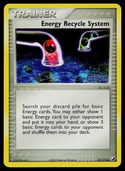 Pokemon Card - Energy Recycle System Unseen Forces 81/115 Reverse Holo Stamped - Image 1
