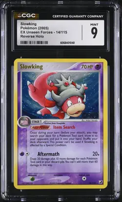 CGC 9 MINT Slowking EX Unseen Forces 14/115 Reverse Holo STAMPED Pokemon Card - Image 1