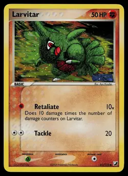 Pokemon Card - Larvitar Unseen Forces 61/115 Reverse Holo Stamped - Image 1
