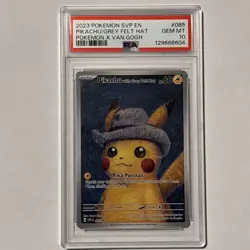 PSA 10 Van Gogh Pikachu with Grey Felt Hat SVP EN 085 Black Star Pokemon Card - Image 1