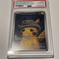 PSA 10 Van Gogh Pikachu with Grey Felt Hat SVP EN 085 Black Star Pokemon Card - Image 2