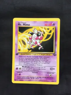 Pokemon Cards: 1st Edition Jungle Rare: Mr. Mime 22/64 - Image 1