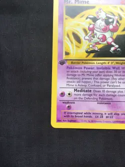 Pokemon Cards: 1st Edition Jungle Rare: Mr. Mime 22/64 - Image 5