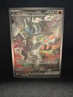 Pokemon TCG Reshiram EX White Flare Card 166/086 Sir NM Condition - Image 1