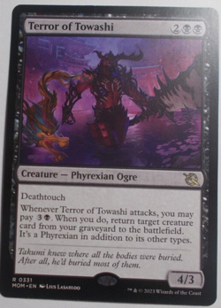 Terror of Towashi x1 MTG March of the Machines Black Rare Creature NM/M - Image 1