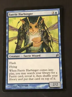 Faerie Harbinger X1 Lorwyn Ex Condition See Pics Front Back - Image 1