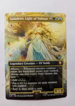 1x Galadriel Light of Valinor Borderless NM MTG The Lord Of The Rings x1 - Image 1
