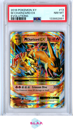 M CHARIZARD EX EVOLUTIONS POKEMON XY EVOLUTIONS 2016 13 PSA 8 - Image 1