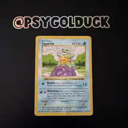 Pokemon Vintage Shadowless Squirtle 063/102 Base Set - Image 1