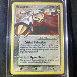 Pokemon Metagross Gold Star EX DeltaSpecies Holo Ultra Rare #113/113 LP Damage - Image 1