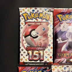 Pokemon TCG 151 Destined Rivals Booster Pack Bundle Factory Sealed (4 Packs) - Image 2