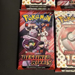 Pokemon TCG 151 Destined Rivals Booster Pack Bundle Factory Sealed (4 Packs) - Image 4