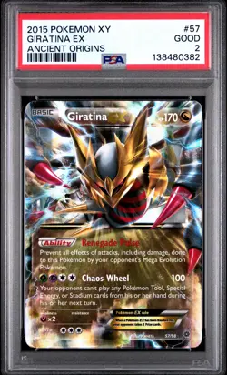 2015 POKEMON XY ANCIENT ORIGINS #57 GIRATINA EX PSA 2 - Image 1
