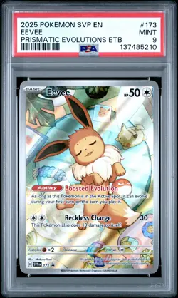 2025 POKEMON SVP EN-SV BLACK STAR PROMO #173 EEVEE PSA 9 - Image 1