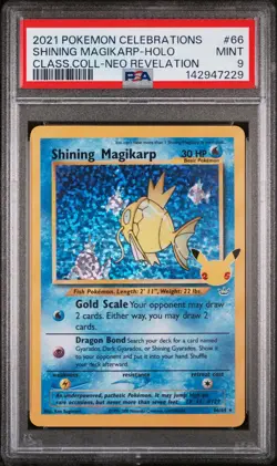 2021 POKEMON CELEBRATIONS CLASSIC COLL #66 SHINING MAGIKARP-HOLO PSA 9 - Image 1