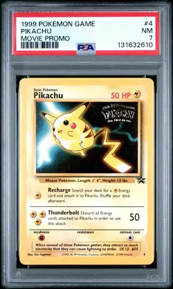 1999 POKEMON GAME MOVIE PROMO #4 PIKACHU PSA 7 - Image 1
