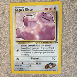 Koga's Ditto 10/132 Gym Challenge VINTAGE 2000 Pokemon TCG - Basic - Image 1