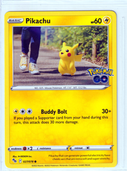 Pikachu 027/078 Pokemon Go ENGLISH Common 2022 Near Mint Pokemon - Image 1