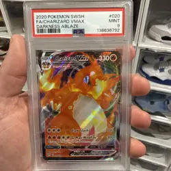 2020 POKEMON SWORD & SHIELD DARKNESS ABLAZE #020 FULL ART/CHARIZARD VMAX PSA 9 - Image 1