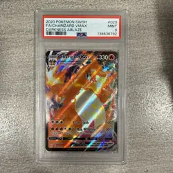 2020 POKEMON SWORD & SHIELD DARKNESS ABLAZE #020 FULL ART/CHARIZARD VMAX PSA 9 - Image 3