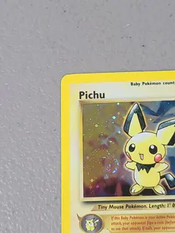 Pokemon TCG Pichu Holo Rare Neo Genesis 12/111 Vintage WOTC - MP w/ Swirl - Image 2