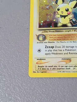 Pokemon TCG Pichu Holo Rare Neo Genesis 12/111 Vintage WOTC - MP w/ Swirl - Image 4