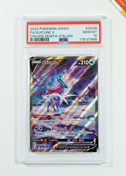 Pokemon PSA 10 Suicune V #GG38 Full Art Zenit Regale 2023 Italiano - Image 1