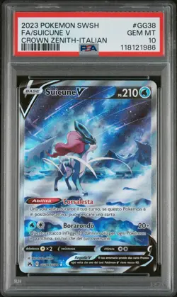 Pokemon PSA 10 Suicune V #GG38 Full Art Zenit Regale 2023 Italiano - Image 2