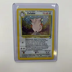 Pokemon TCG Clefable Base Set 5/130 Holo Rare Unlimited WOTC - Image 1