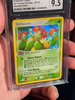 POKEMON EX UNSEEN FORCES BELLOSSOM REVERSE HOLO CGC 9.5 STAMPED 3/115 2005 - Image 5