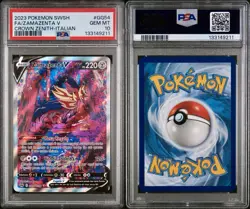 POKEMON PSA 10 ZAMAZENTA V FULL ART GG54/GG70 ZENIT REGALE ITALIANO POP 5!🌍 - Image 3