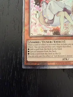 Yu-Gi-Oh 1st edition Ash Blossom & Joyous Spring Platinum Secret Rare RA04-EN025 - Image 1