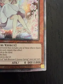 Yu-Gi-Oh 1st edition Ash Blossom & Joyous Spring Platinum Secret Rare RA04-EN025 - Image 2