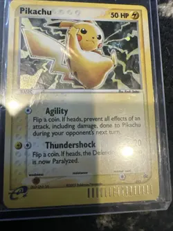 Pokemon Pikachu Black Star Promo 2003 Holo Rare Card Nintendo Old School - Image 3