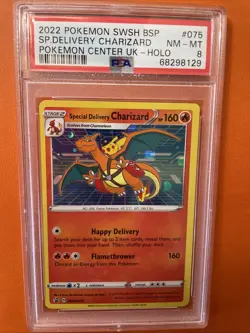 Special Delivery Charizard 075 SWSH Promo Card PSA 8 Pokemon Center UK -Holo - Image 2