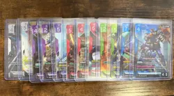 Dual Impact English LR cards Gundam Card Game, Full Set of 12 LR Cards - Image 1
