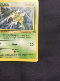 Pokemon Cards: 1st Edition Jungle Rare: Scyther 26/64 - Image 4