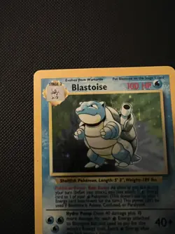 Pokemon TCG Blastoise Holo Card Base Set 2/102 - Image 3