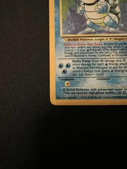 Pokemon TCG Blastoise Holo Card Base Set 2/102 - Image 5