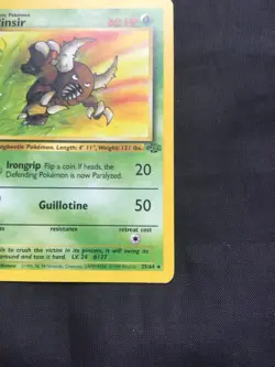 Pokemon Cards: 1st Edition Jungle Rare: Pinsir 25/64 - Image 4