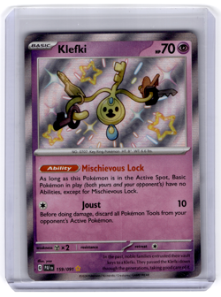 Pokemon TCG Klefki Card Paldean Fates Shiny Rare 159/091 Near Mint - Image 1