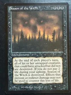 MTG Magic the Gathering Dark Series Season of the Witch LP Enchantment Black - Image 1