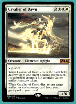 CAVALIER OF DAWN CORE SET 2020 M20 MYTHIC ELEMENTAL KNIGHT LP MTG - Image 1