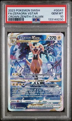 POKEMON PSA 10 ZERAORA VASTRO FULL ART GG43/GG70 ZENIT REGALE ITALIANO LOW POP - Image 1