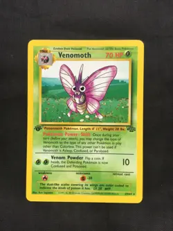 Pokemon Cards: 1st Edition Jungle Rare: Venomoth 29/64 - Image 1